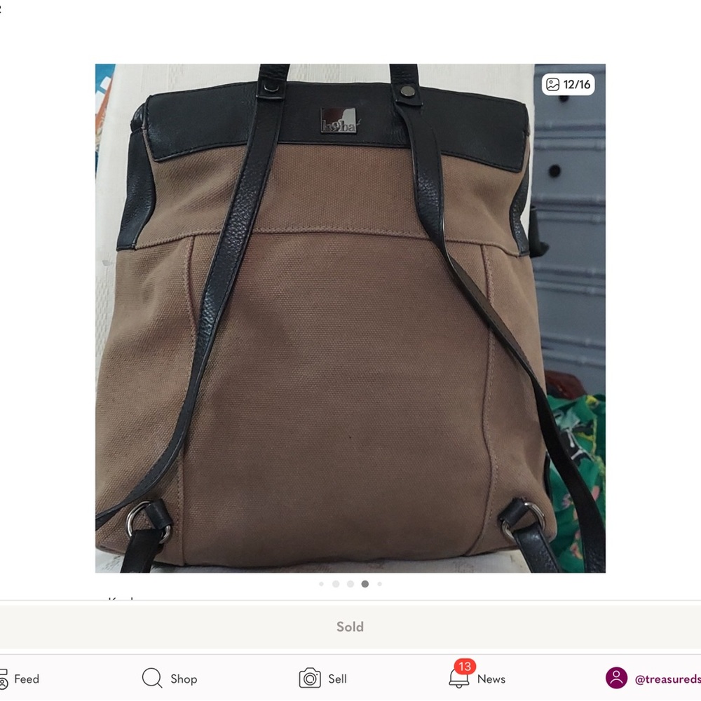 ✔️Kooba Leather & Canvas Backpack - Picture 14 of 16